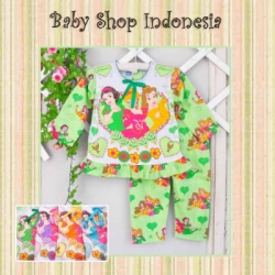 large PU375 Piyama Kaos Korea Three Princess Big 75 Hijau